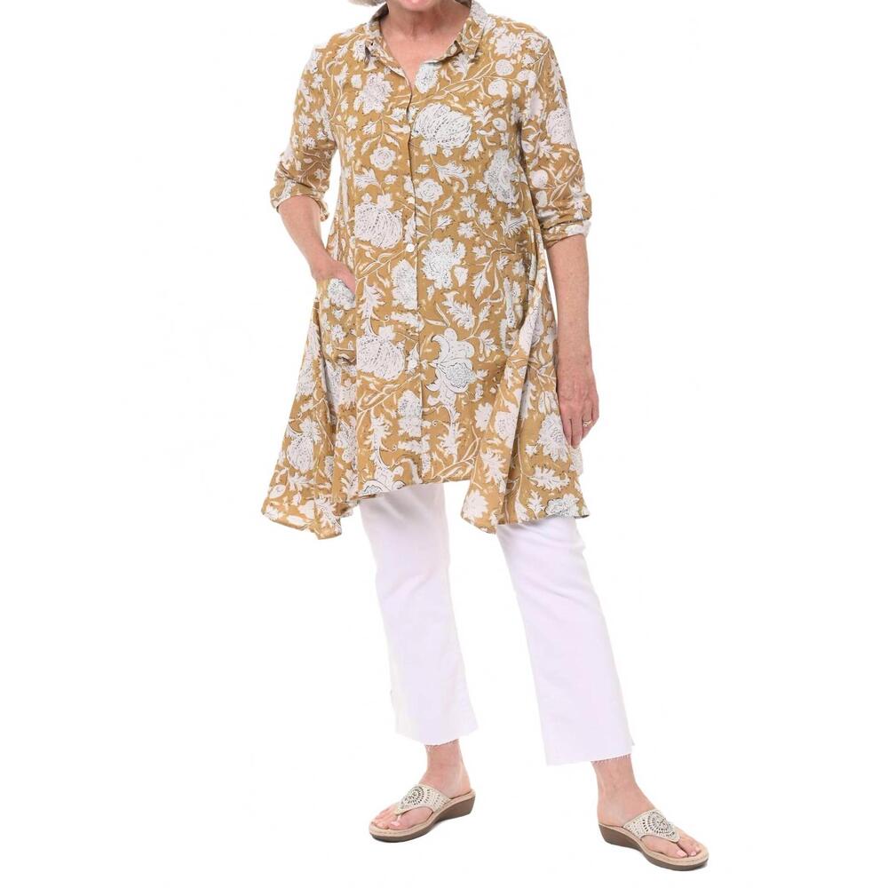 NEW TULIP CLOTHING demi button down top in anala